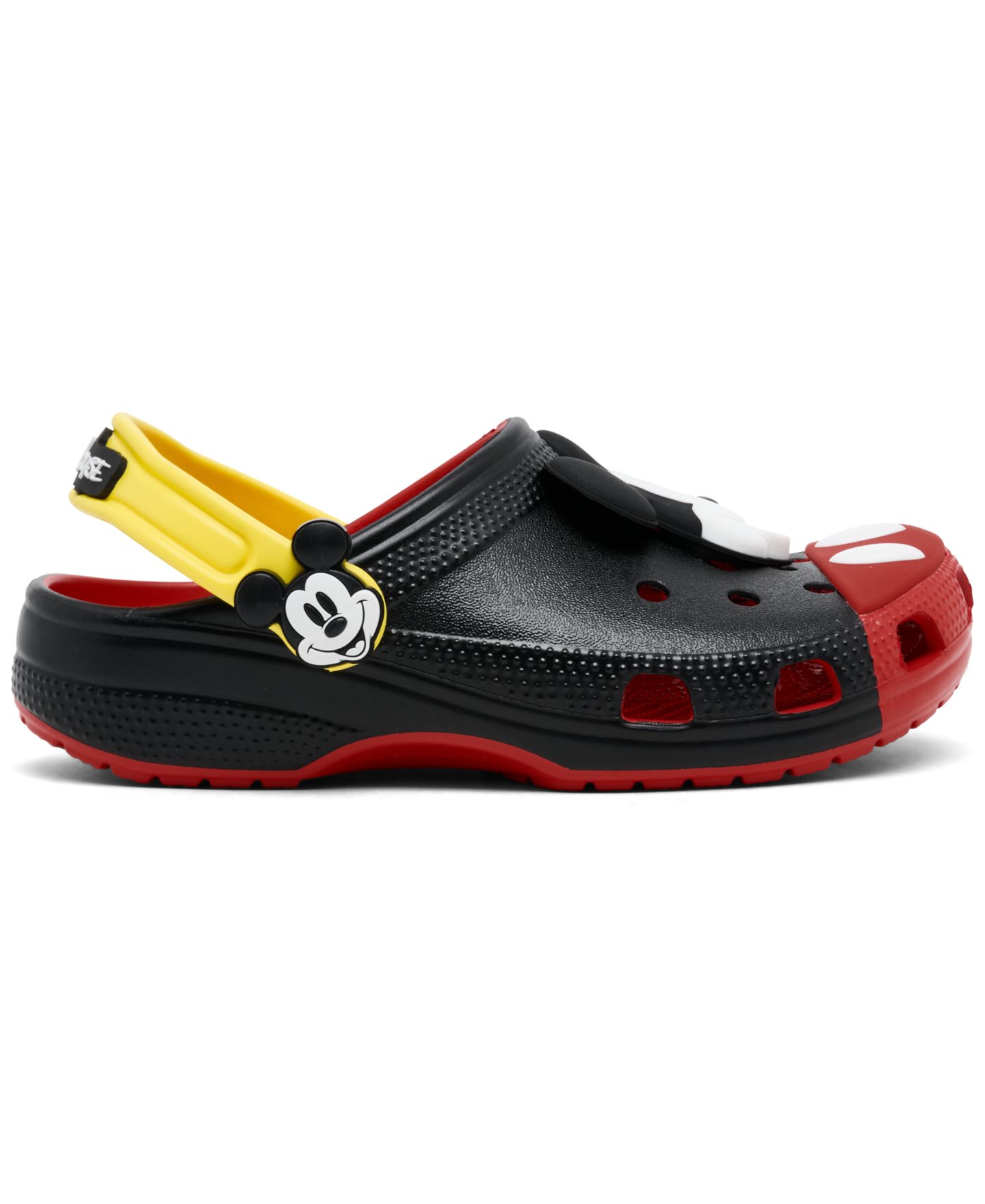 Сабо Crocs x Disney Mickey Mouse Classic Clogs from Finish Line для мальчиков, цвет: Чёрный / Красный — фото 2