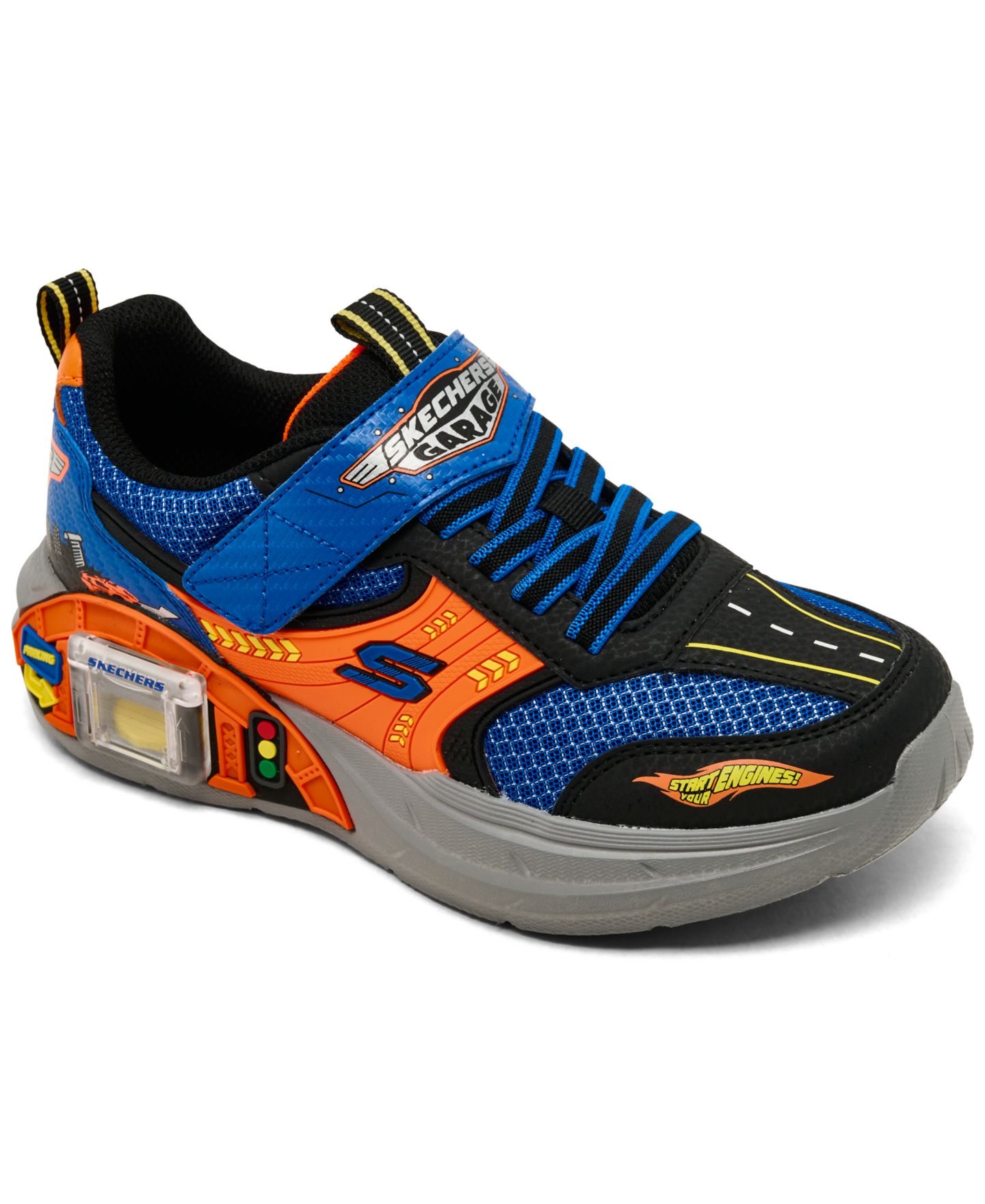 Детские повседневные кроссовки Skechers Garage, цвет: Синий / Чёрный — фото 1