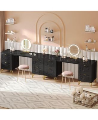 59-Inch Makeup Vanity Desk with 4 Drawers, Dressing Table with Storage (Without Mirror)