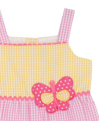 Girls' 2T-6X Tiered Seersucker Dress