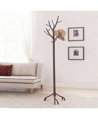 Metal Coat Rack with Branches and Hooks