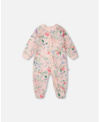 Baby Girls Cotton Jersey One-Piece Pyjama Printed Berries
