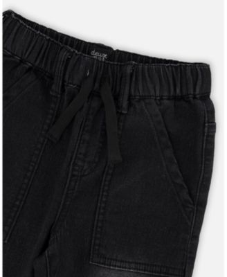 Little and Big Boy Stretch French Terry Denim Jogger