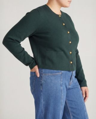 Plus Size Gabrielle Button-Front Cardigan Sweater