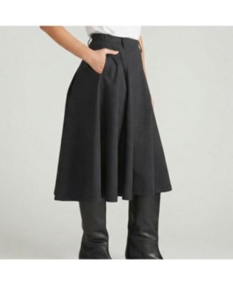 Plus Size Aleya Pleated Ponte Skirt