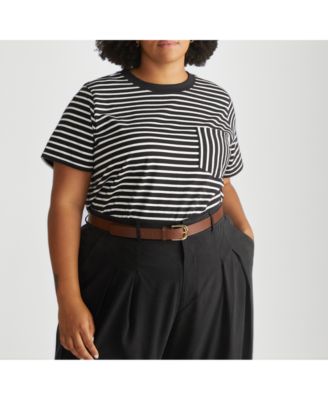 Plus Size Breton Stripe Garcon Tee