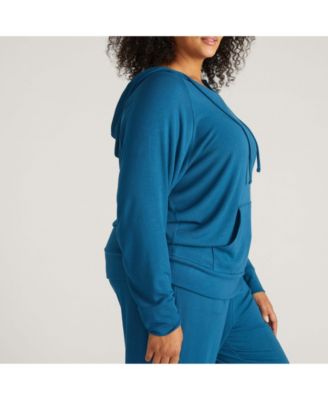 Plus Size V Neck Hoodie