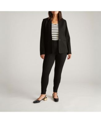 Plus Size Lennox Collarless Ponte Blazer
