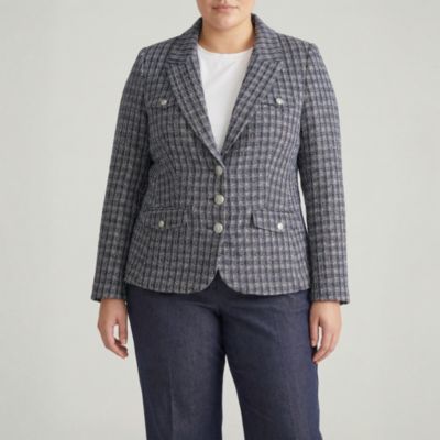 Plus Size 4 Pocket Ponte Blazer
