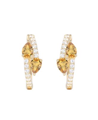 Multi Gemstone Earrings in 14k Gold Over Sterling Silver (Also in Sterling Silver)