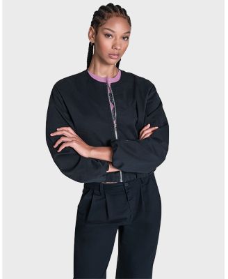 Women's Bubble Sleeve Bomber Jacket