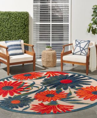 Aloha ALH33 5'3"x5'3" Round Area Rug