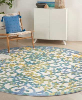 Aloha ALH21 7'10" x 7'10" Round Outdoor Area Rug