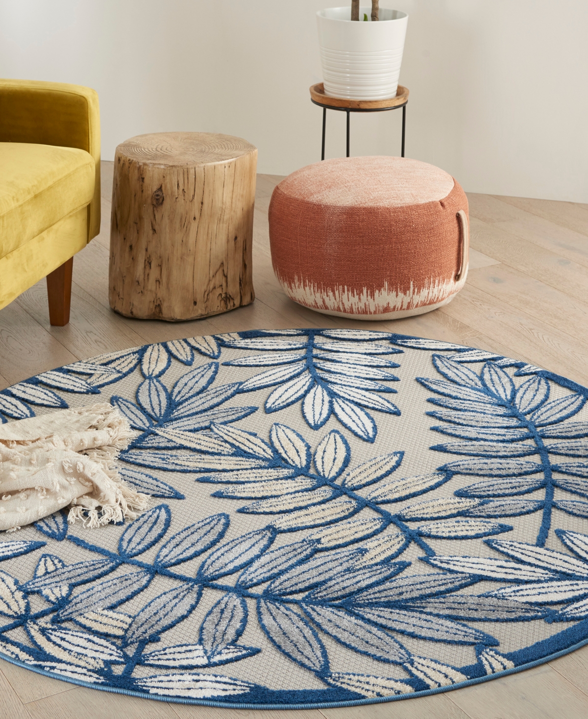 Nourison Home Aloha ALH18 5'3" x Round Area Rug