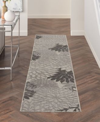 Aloha ALH05 Silver 2'3" x 12' Runner Rug