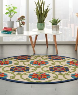 Aloha ALH19 4' x 4' Round Outdoor Area Rug