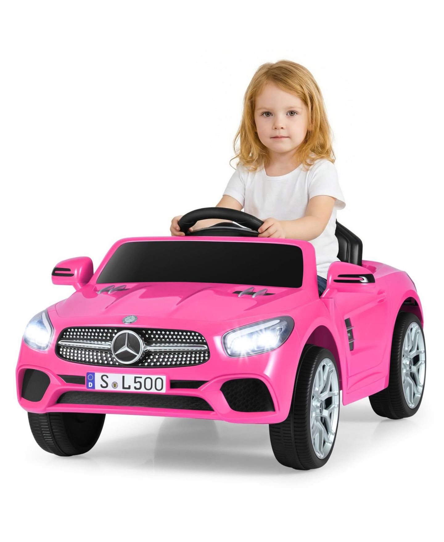 Детская игрушка Mecale G63 12V Remote Control Licensed Mercedes-Benz Ride-On Car, For 2 Riders, Ages 3+, цвет: Розовый — фото 1