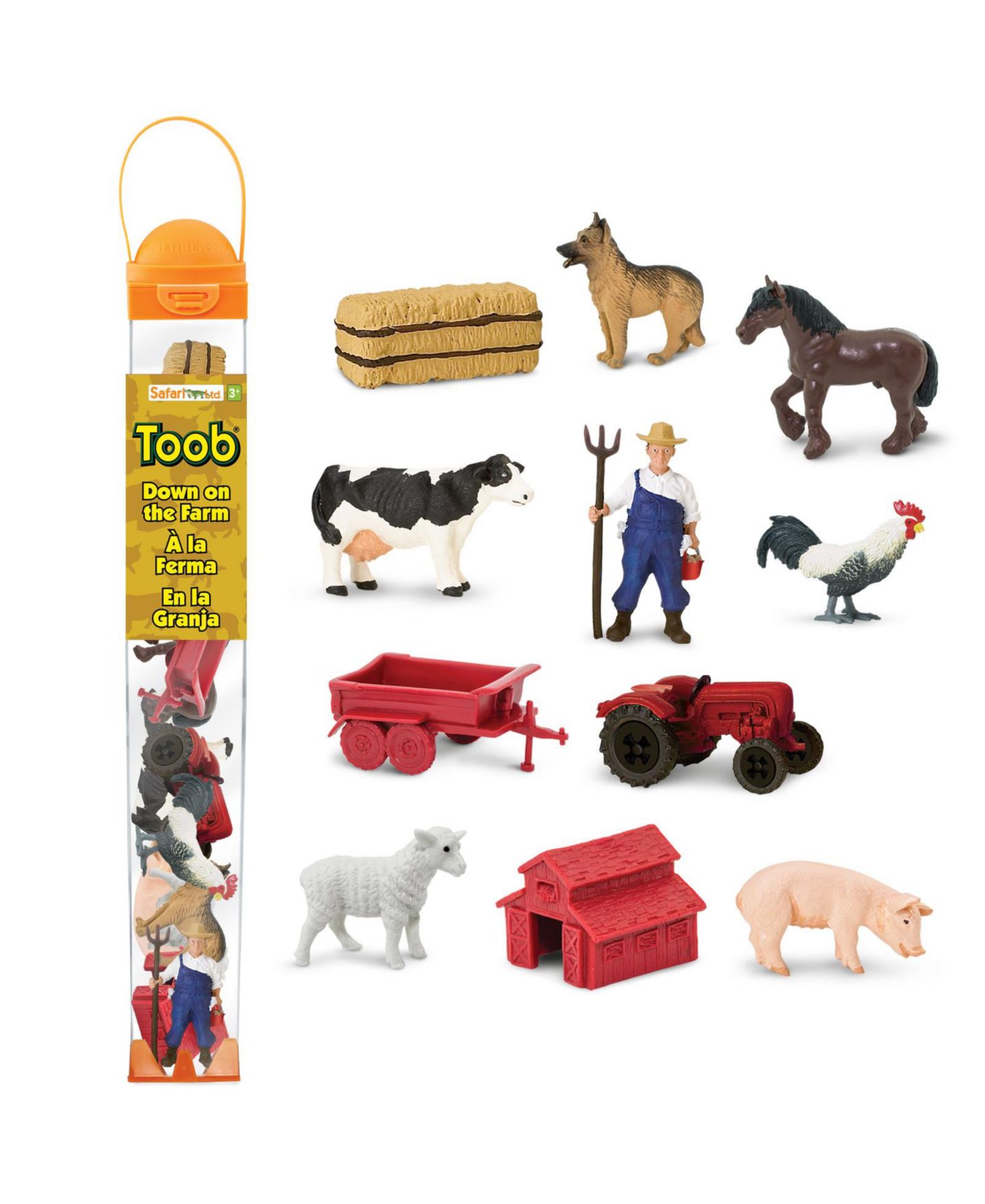 Детские фигурки Safari Ltd. Down on the Farm Hand-Painted 11-Piece Figurine Set, Ages 3+ — фото 1