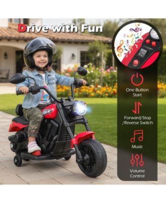 6V Kids Motorcycle with Headlight and Music and Training