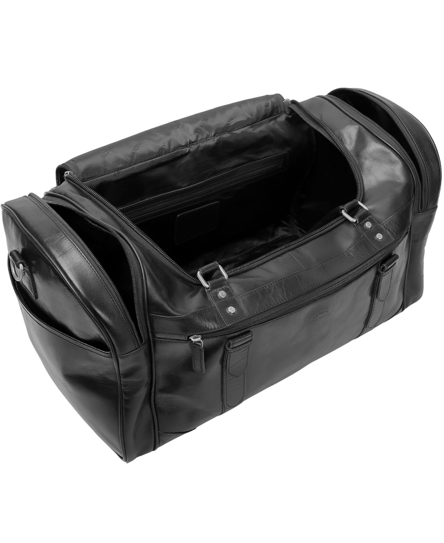 Мужская сумка Mancini Classic Shoulder Strap Duffel, цвет: Чёрный — фото 4