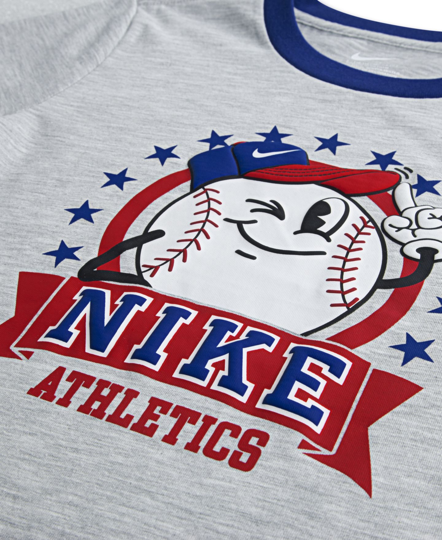 Nike Boys' 4-7 Dri-FIT Baseball Character Short-Sleeve T-Shirt and Shorts, 2-Piece Set, цвет: Королевский синий / Меланжевый серый — фото 6