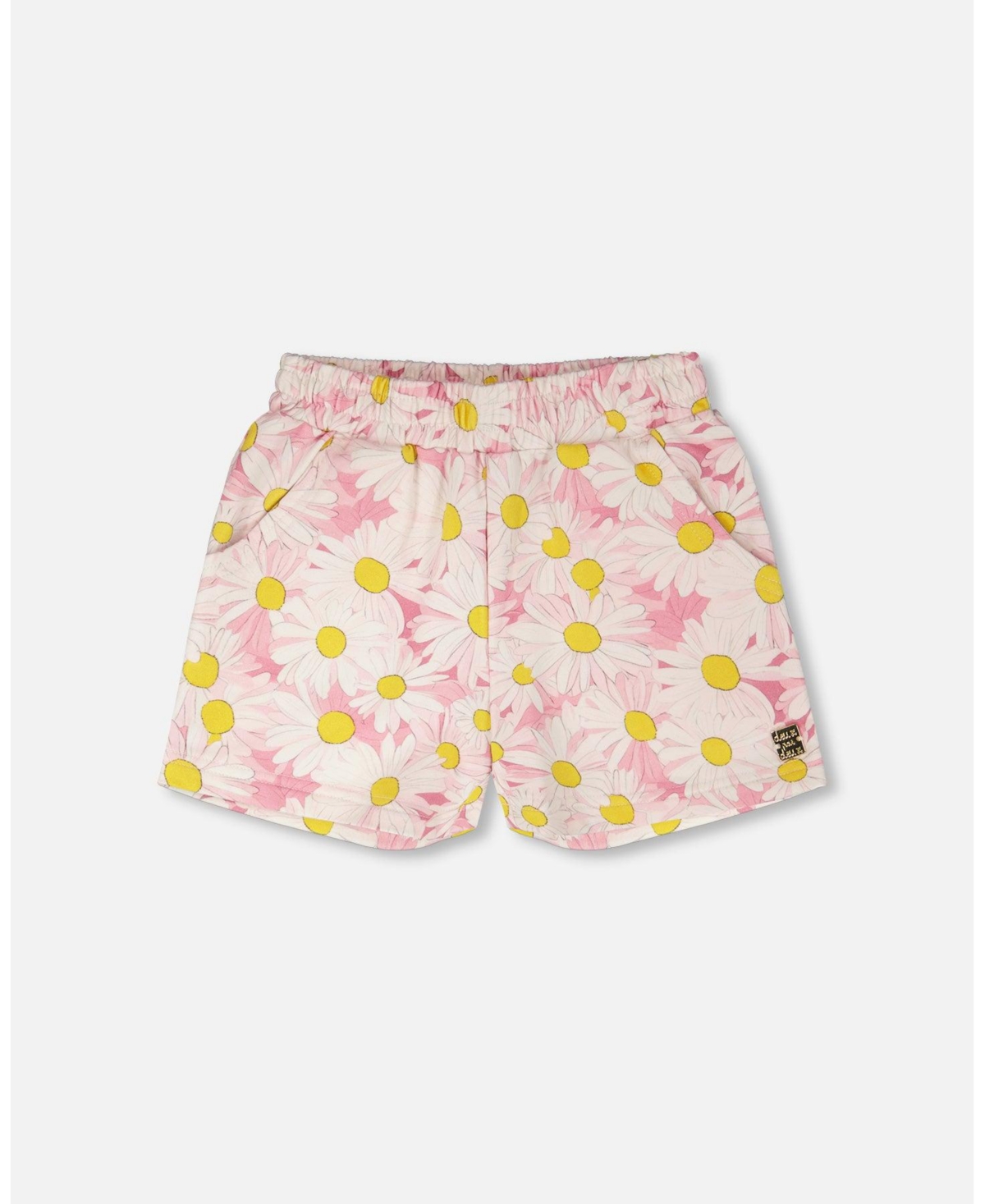 Deux par Toddler Girls French Terry Shorts Printed Daisies