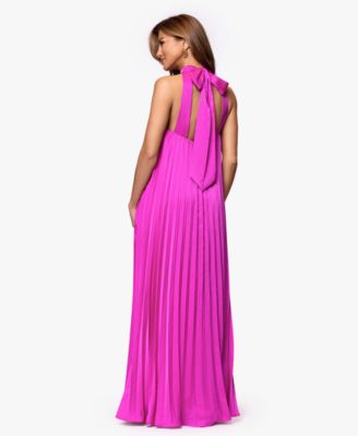 Women's Pleat Detail Ball Gown Dress