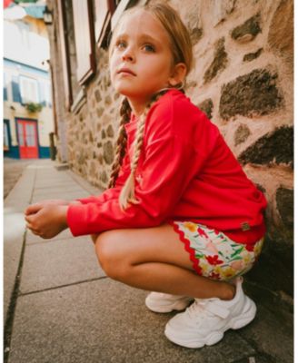 Toddler Girls Daffodil Print Viscose Shorts