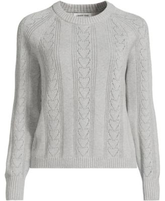 Women's Drifter Raglan Pointelle Crew Neck Sweater