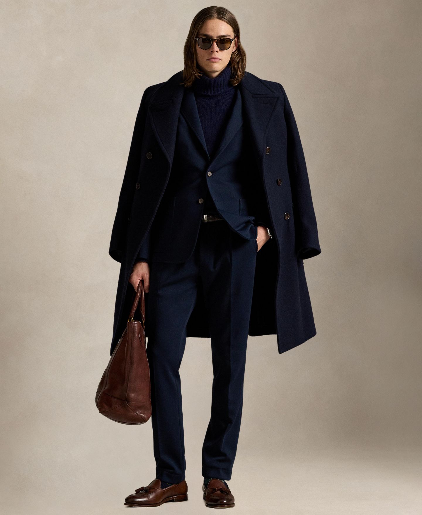 Мужские брюки Polo Ralph Lauren Double-Knit Suit Trouser, цвет: Тёмно-синий — фото 2