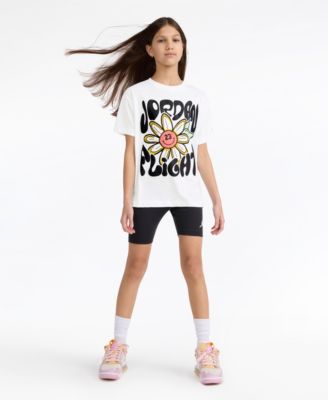 Girls' 7-16 Flower Flight Crewneck T-Shirt