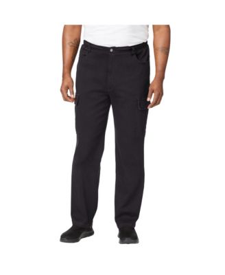 Big & Tall Relaxed Fit Cargo Denim Look Sweatpants