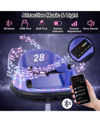 12V 360° Ride on Bumper Car for Toddlers with Remote Control