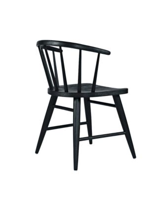 Fitz Traditional Solid Wood Curved Back Spindle Dining Chair (Set of 2)