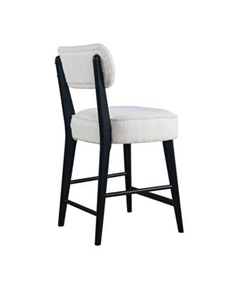 Wes Mid-Century Modern Boucle Upholstery Counter Barstool (Set of 2)