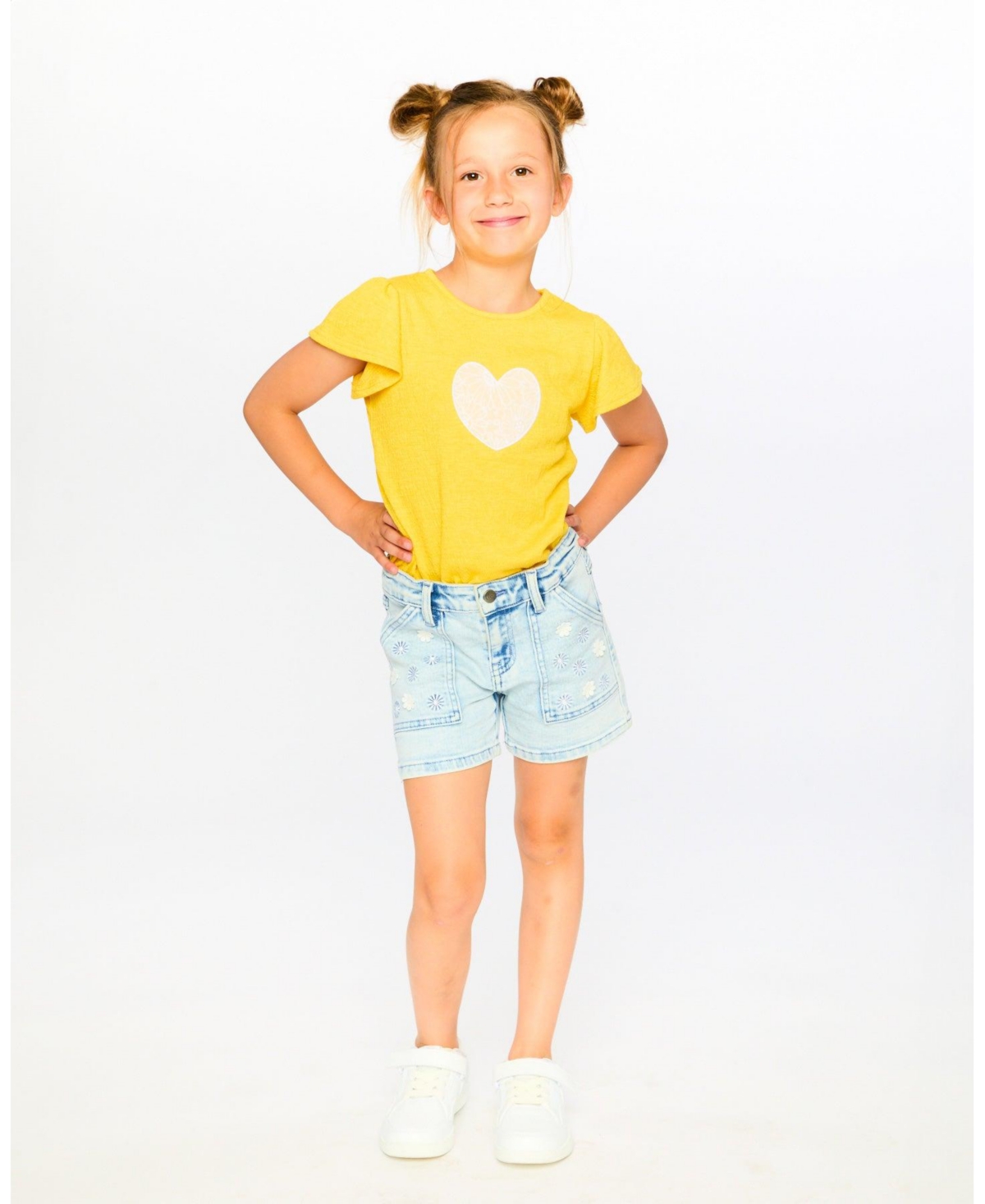 Deux par Toddler Girls Light Denim Shorts