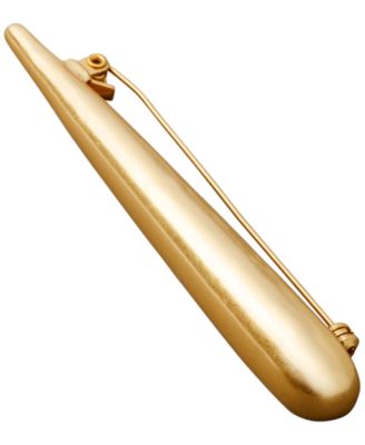 Gold-Tone Long Statement Molten Brooch