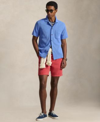 Polo Ralph Lauren Men's Waffle-Knit Short-Sleeve Shirt - Macy's