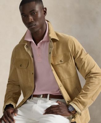 Men's Slim-Fit Honeycomb Mesh Polo Shirt