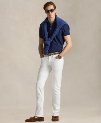 Men's Slim-Fit Honeycomb Mesh Polo Shirt