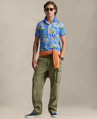 Men's Classic-Fit Tropical-Print Polo Shirt