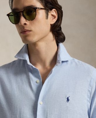 Men's Classic-Fit Herringbone Pattern Shirt