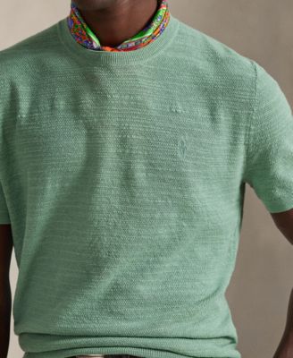 Men's Textured Lightweight Sweater T-Shirt