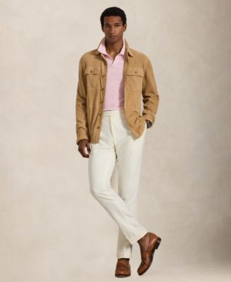 Men's Short-Sleeve Textured  Sweater Polo Shirt