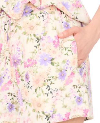 Women's Elastic Waist Front-Tie Detail Shorts