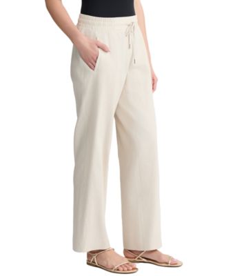 Women's Linen-Blend Pull-On Pants
