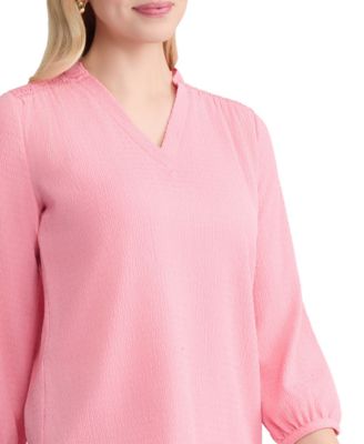 Women's V-Neck Crinkle Top