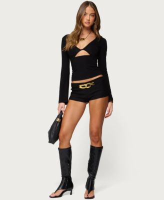 Women's Kailee Cutout Long Sleeve Ribbed Top