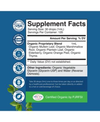 Organic Lung Cleanse, Mullein Leaf Cleanse & Detox Supplement, Nature's Craft | 4oz