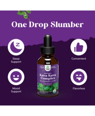 Organic Kava Kava Complex | Mood Support Supplement, Calming High Concentration Extract with Chamomile & Lavender Flavor | 60ml